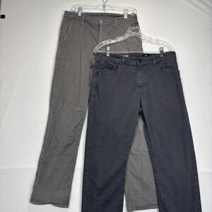 AG‎ Adriano Goldschmied the Graduate Pants  Gray LOT 2  See description for SZ
